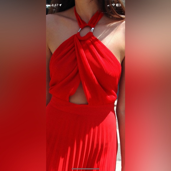 Zara Pleated Halter Dress Size small - Picture 3 of 3
